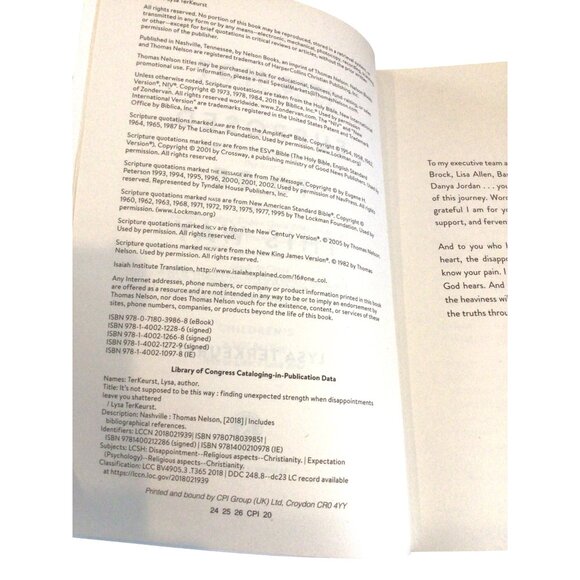 Book: "Its Not Supposed To Be This Way" By Lysa TerKeurst Paperback Ex. Cond. - Picture 3 of 3